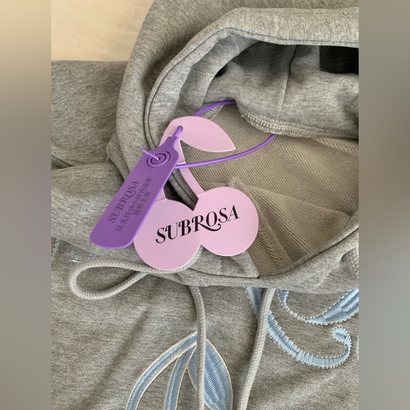 SUBROSA grey hoodie y2k style - Picture 6 of 8